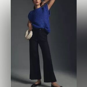 COLETTE CROPPED WIDE-LEG LINEN PANTS BY MAEVE from Anthropologie